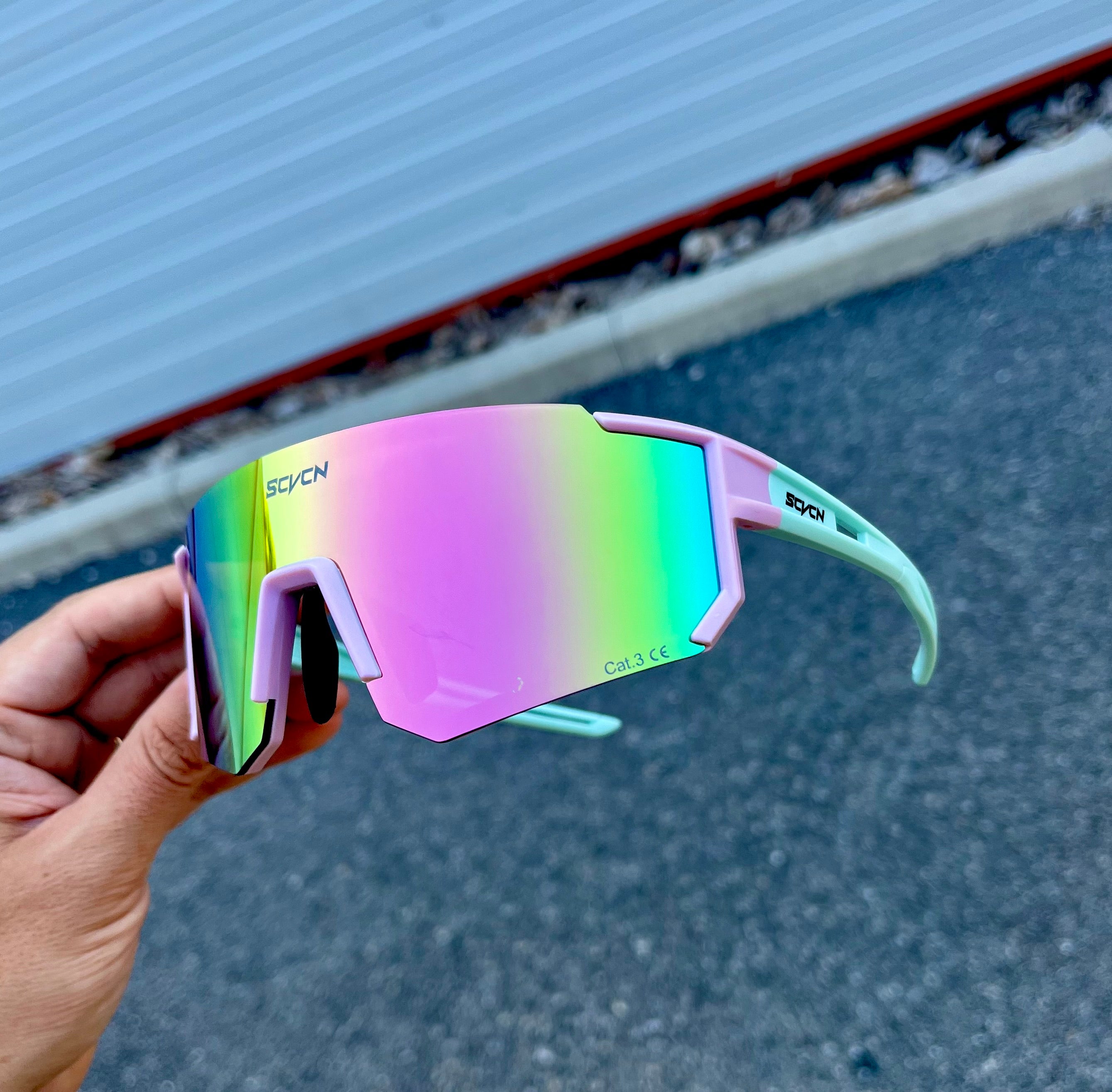 SCVCN Aero – Écran miroir rose / vert